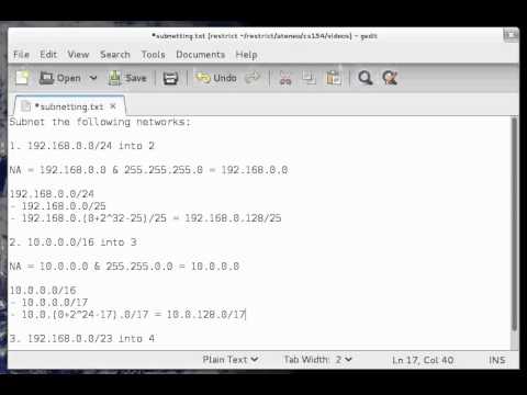 CS 154 Subnetting IPv4 Networks