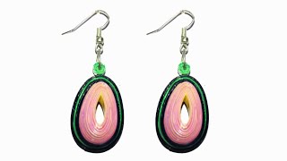 Quilling earring - water proof quilling papers earring making tutorial