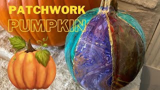 How to Make an Acrylic Skin Patchwork Pumpkin~ Holiday Thanksgiving -Halloween~Fluid Art