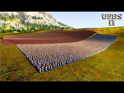 50,000 ROMAN GENERALS GUARD 10,000 LASER KNIGHTS vs 3,000,000 ORCS | Battle Simulator 2 | UEBS 2