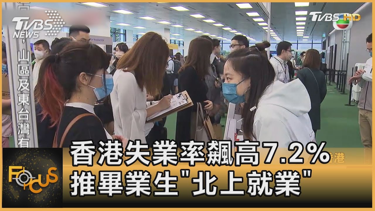 香港失業率飆高7.2% 推畢業生「北上就業」