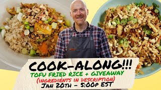 Tofu Fried Rice & Knife Giveaway! LIVE with Plant-Based with Jeremy