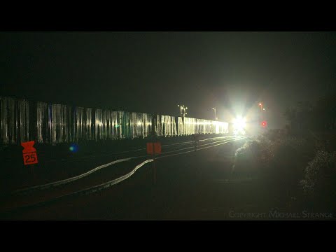 5PM5 Pacific National Container Train At Night (2/10/2022) - PoathTV Australian Railways
