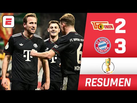 BAYERN MUNICH de Luis Díaz SUFRIÓ, pero GANO 3-2 a Union Berlin y está en cuartos | Copa Alemana