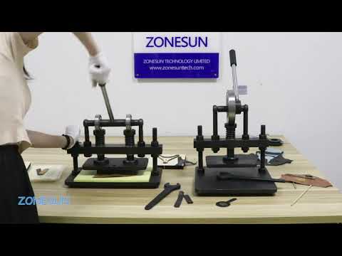 Double wheel hand leather die cutting machine