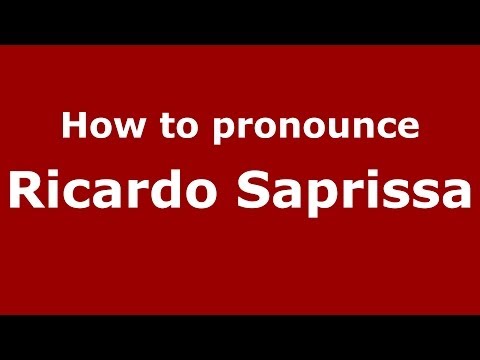 How to pronounce Ricardo Saprissa (Spanish/Spain) - PronounceNames.com
