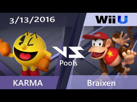 Super SmashNest 5 Pools L-R4 - KARMA (Pac-Man) Vs. Braixen (Diddy Kong)