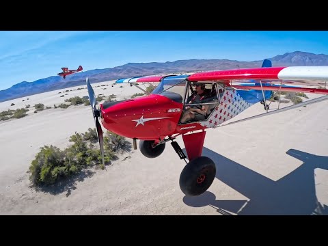 A Kitfox, a Husky, and a Cub fly into the desert…
