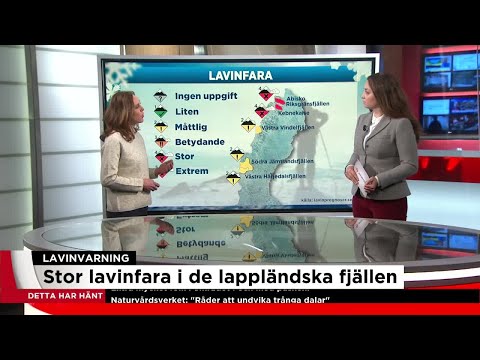 Se på kartan: Här råder stor lavinfara - Nyheterna (TV4)