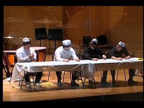 IPFW Percussion Ensemble Performs "Eine Kleine Tischmusik" by Manfred Menke