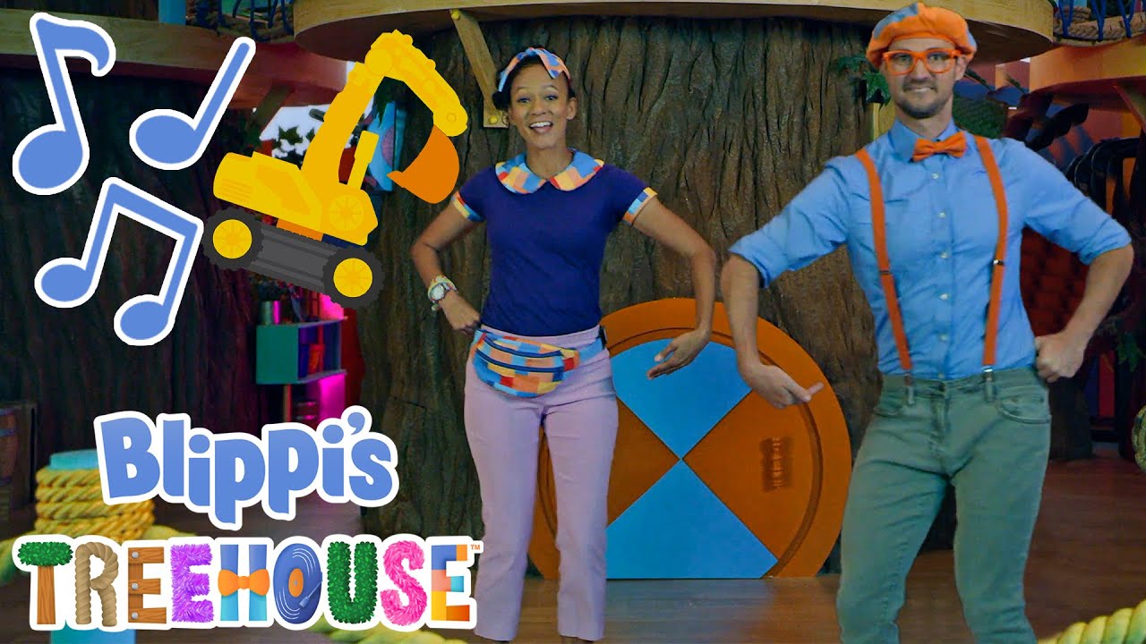 The Excavator Song | BLIPPI'S TREEHOUSE | Educational Songs For Kids