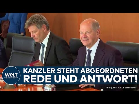 BUNDESTAG: Regierungsbefragung! Bundeskanzler Scholz stellt sich Abgeordneten im Haushaltsstreit!