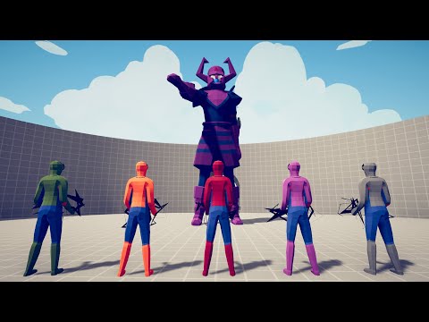 SPIDERMAN WITH TEAM vs EVERY SUPER HERO | TABS Unit Creator | Totally Accurate Battle Simulator TABS