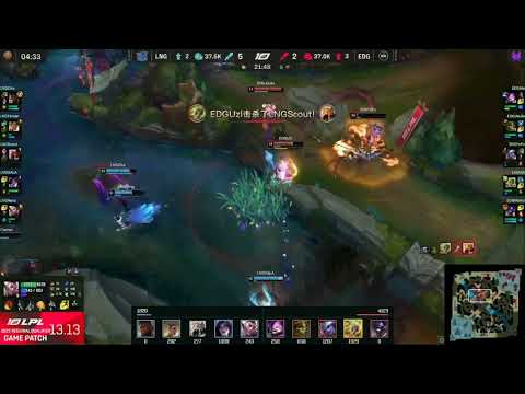 LNG GALA INSANE SNIPE INTO EDG FOFO LNG vs EDG GAME 1 2023 WORLDS REGIONAL QUALIFIER DAY1