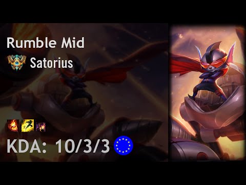Rumble Mid vs Diana - Satorius - EUW Challenger Patch 6.18