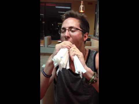 Straws in the mouth...