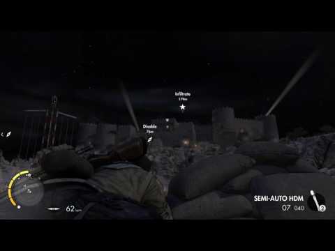 Sniper Elite 3 - Mission 4 Fort Rifugio - Long shot challenge