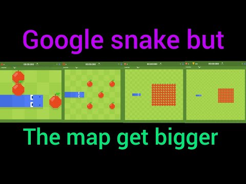 Google snake but the map get bigger