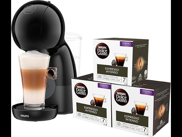 Vídeo relacionado con Krups Nescafé Dolce Gusto Piccolo XS, Cafetera de cápsulas de 15 bares, 0,8L capacidad, Espuma Cremosa y Calentamiento Rápido en 40s, Modo eco, Color negro, Incluye 3 packs de café, KP1A3BCAS