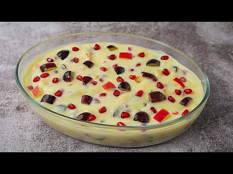 Homemade Fruit Custard Recipe Without Custard Powder | No Custard Powder Custard Recipe | Yummy