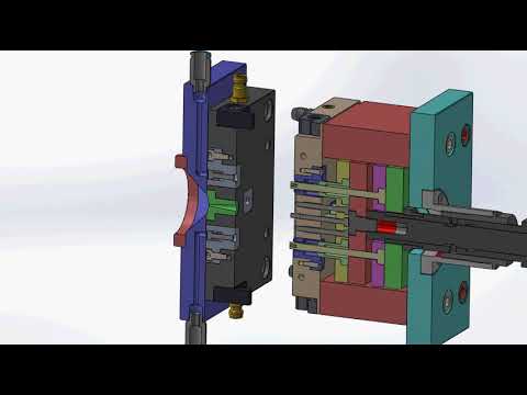 Injection mold - double ejection - animation