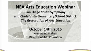 NEA Arts Education Webinar: Chula Vista Elementary School District