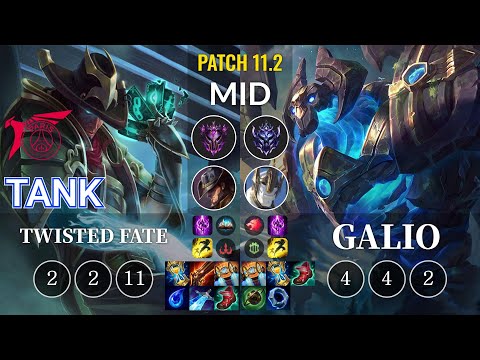 TLN Tank Twisted Fate vs Galio Mid - KR Patch 11.2