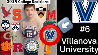 Villanova University! 2025-26 College Decision Series Part 6!