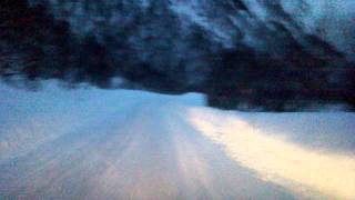 preview picture of video 'Norwegian Roads / Ådneram to Sirdal Høyfjellhotell (10 January 2012)'