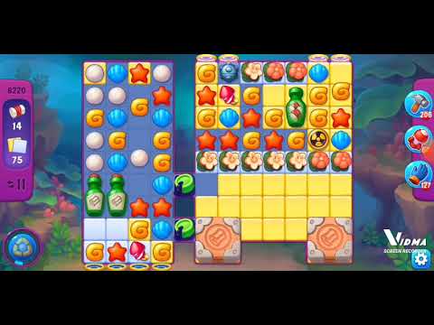 Fishdom. 8220 super hard level no boosters and diamonds - 14 moves