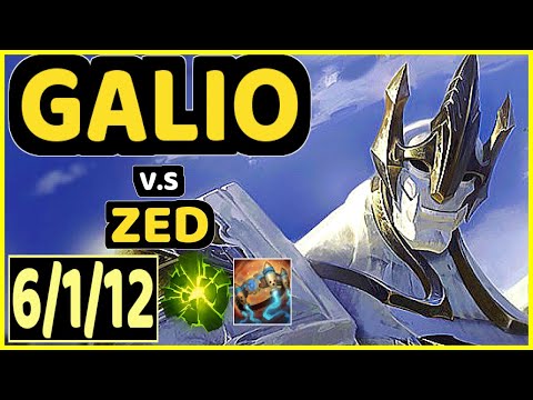 GREVTHAR (GALIO) vs ZED - 6/1/12 KDA MID CHALLENGER GAMEPLAY - BR
