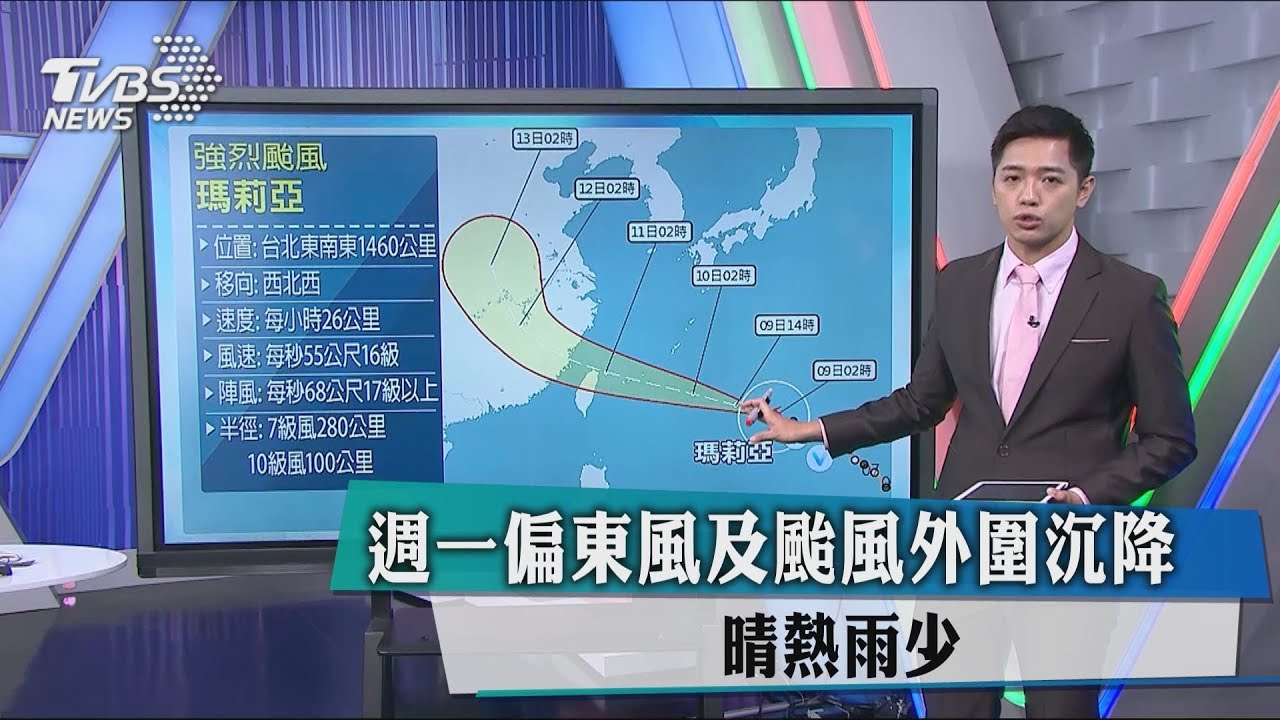 強烈颱風瑪莉亞加速靠近! 最快14:30發海警