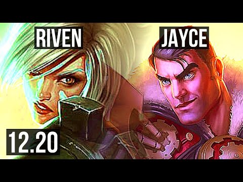 RIVEN vs JAYCE (TOP) | 11/1/5, 2.4M mastery, Legendary, 300+ games | KR Diamond | 12.20