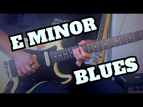 E Minor Blues Backing Track | Guitar Jam w. Stops