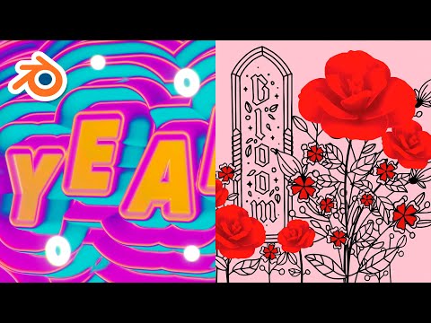“Bloom” - Blender Grease Pencil & Geometry Nodes Art Compilation #2