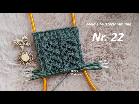 Sockenmuster Nr. 22 - Muster in Runden stricken / Lochmuster / Ajourmuster /  knitting sock pattern