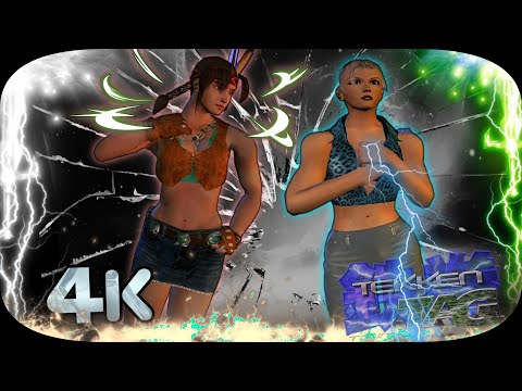 Julia & Nina Swap Moves & Voice Tekken Tag Remastered Hard UHD 4K 60 FPS 