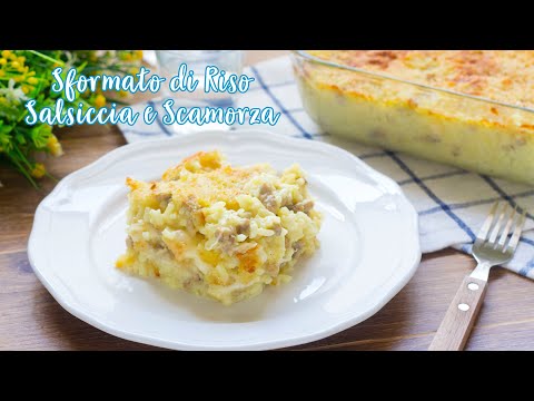 Sformato di Riso Filante Salsiccia e Scamorza - Ricetta Facile Riso al Forno - 55Winston55