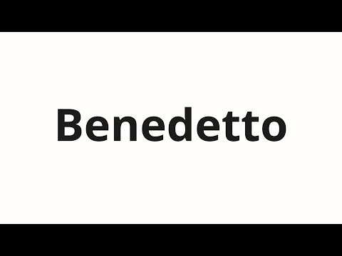 How to pronounce Benedetto