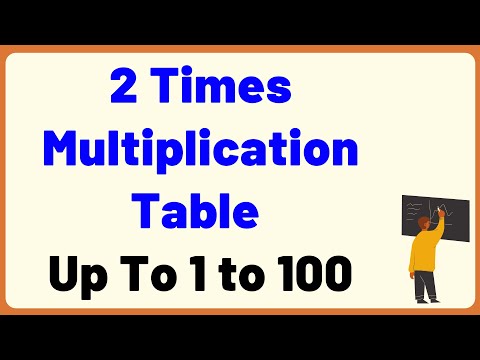 2 Times Multiplication Table up to 1 to 100 | Multiplication Time Table with Audio