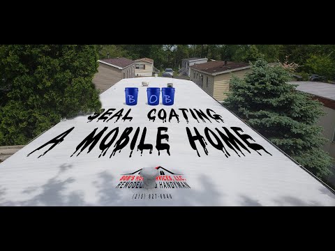 Bob Seal Coating a Manufactured Home Roof