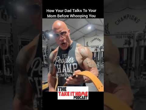 How Your Dad Talks To Your Mom Before Whooping You #youtubeshorts #wwe #therock #video #funny #sub