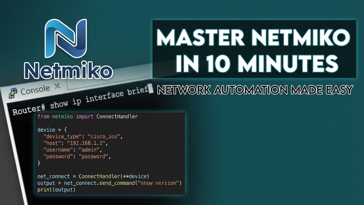 Getting Started with Netmiko - Network Scripting Tutorial
