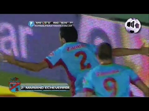 Gol Mariano Echeverría - Arsenal 1 Vs Racing Club 0 - Final 2014 - 4ta Fecha