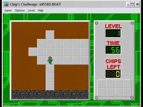 Chip's Challenge Custom Level by rockdet: MISSED BOAT