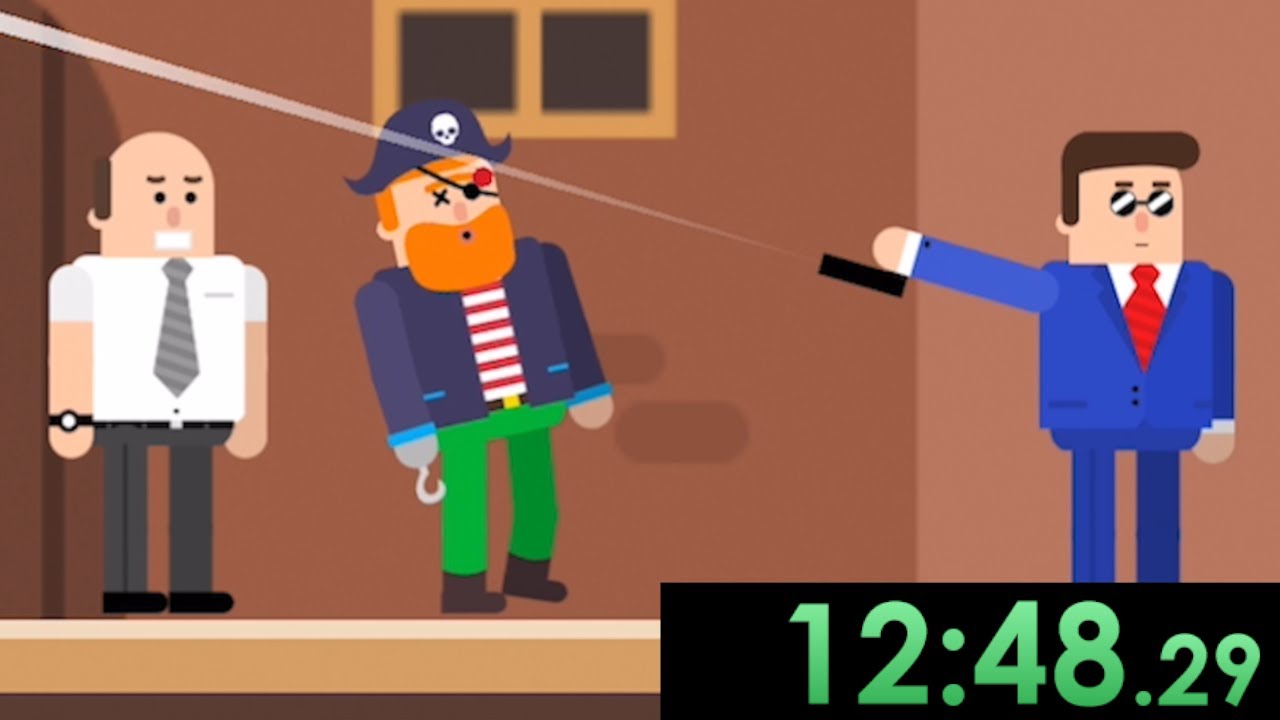 I speedrun eliminating armies with a single shot in Mr Bullet