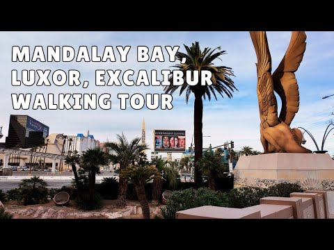Southside Las Vegas Hotels Walking Tour! Iconic Luxor Resort, Mandalay Bay & Excalibur