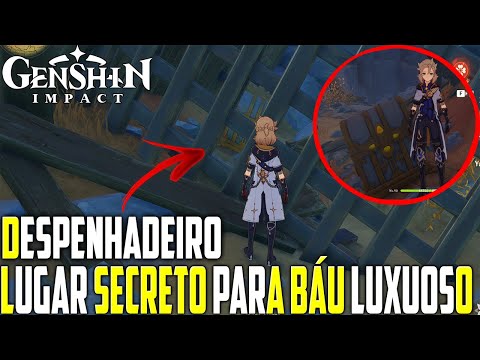COMO PEGAR o BÁU LUXUOSO TRANCADO no DESPENHADEIRO! PASSAGEM SECRETA - GENSHIN IMPACT