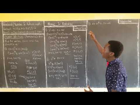 finding vertex, focus and directrix of a parabola............#africastruggle.