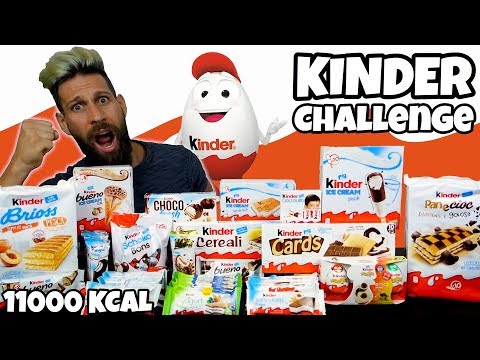 KINDER CHALLENGE (11000 Kcal) - Cheat day - MAN VS FOOD